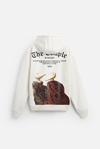 king brich Önü ve Arkası DTF Baskılı Kanguru Cepli Oversize Kalıp Unisex Hoodie