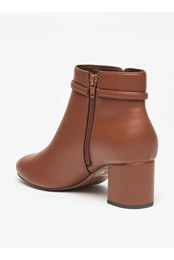 Celeste Women's Solid Ankle Boots with Zip Closure and Block Heels