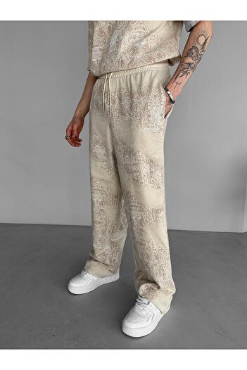 ablukaonline Чоловічі штани Baggy Fit - з візерунком і каменем кольору