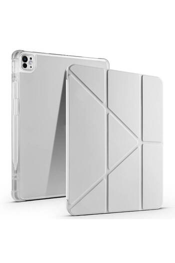 Başkenttekno Apple iPad Air 11 2024 Case Tri Folding Case with Pen Compartment and Stand