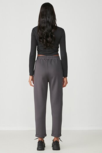 C&City Double Paça Eşofman Altı 807 Füme