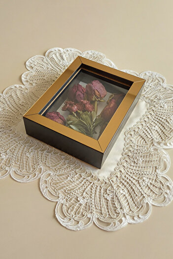 Verda Çerçeve 15x20x5 cm New Fashion Flower Memory Frame - Deep Rose Box