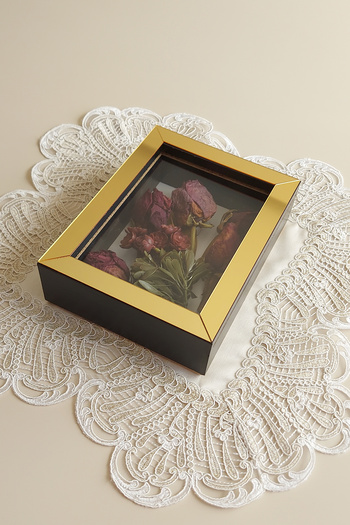 Verda Çerçeve 15x20x5 cm New Fashion Flower Memory Frame - Deep Rose Box
