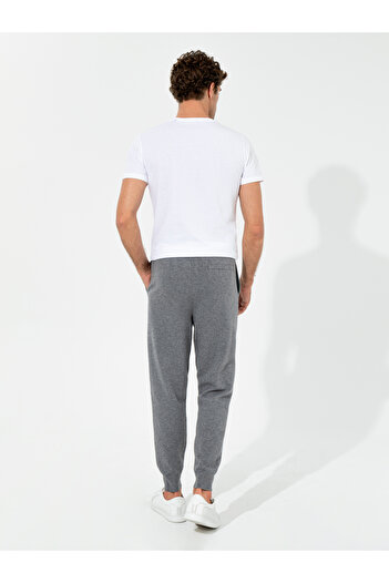Cacharel Açık Gri Slim Fit Lastikli Paça Triko Pantolon 50260369-VR001