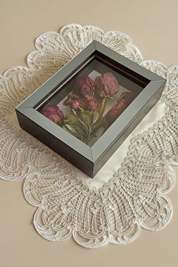 Verda Çerçeve 15x20x5 cm New Fashion Flower Memory Frame - Deep Rose Box