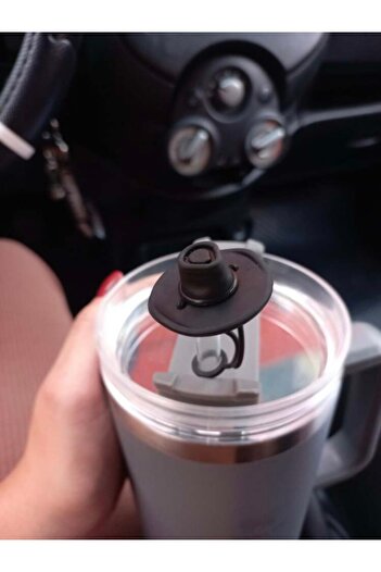 ÇAKRA Kovboy Şapka Model Toz Geçirmez Silikon Sızdırmaz Pipet Kapağı 1 Adet Stanley Termos Ile Uyumlu