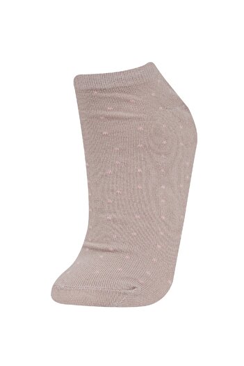 DeFacto Women's 5-Piece Cotton Booties Socks C6411Axns