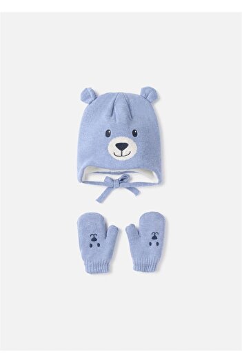 MAYORAL Baby Boy Blue Bear Gloves Hat Set - 10772