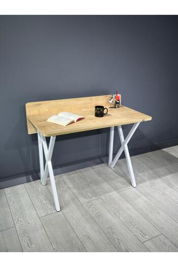 hey modüler mobilya Rüya Çalışma Masası Safir Beyaz Ayak 103 Cm