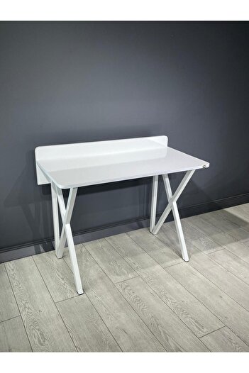 hey modüler mobilya Rüya Çalışma Masası Beyaz Ayak 103 Cm