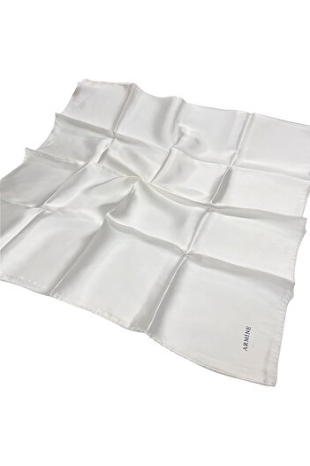 Armine Απλό μεταξωτό μαντήλι - 1466 Pearl White Sura