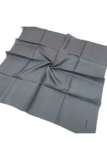 Armine Plain Silk Scarf - 290 Anthracite Twill
