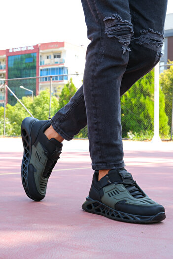 Riccon Haki Siyah Erkek Sneaker 00122021