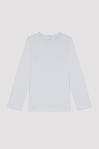 Penti White Unisex Long Sleeve Crew Neck T-Shirt