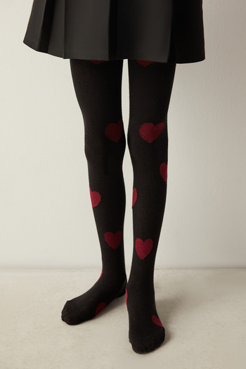 Penti Pretty Dark Love Black Pantyhose