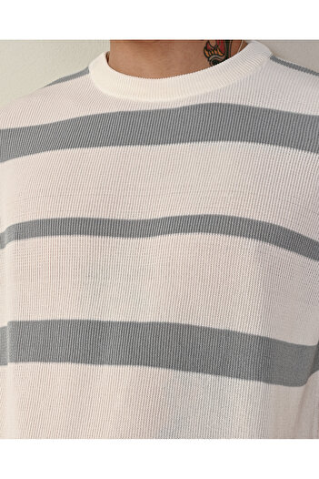 İLKCET MODA Преміум-футболка з великими смугами