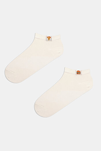 Penti Fastfood Back - Set of 2 White Booties Socks