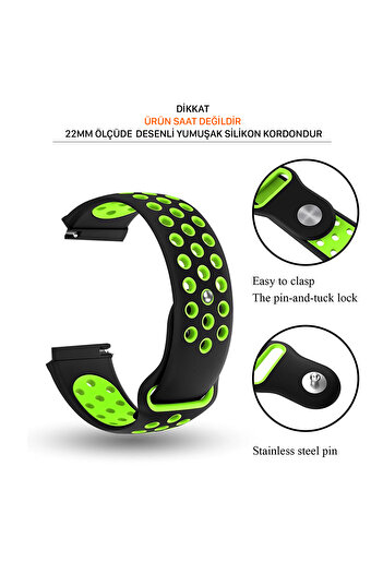 NovStrap Huawei Watch Gt5 46mm Gt5 Pro Gt4 46mm Gt3 46mm Gt3 Pro Gt3 Se Gt2 Uyumlu Kordon Spor Delikli 22mm