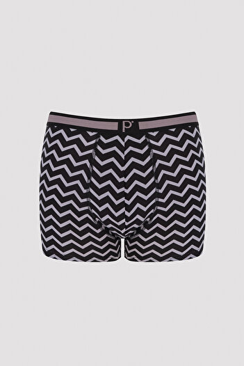 Penti Zigzak Desenli 2 li Boxer