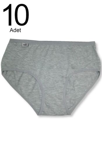 ENTAHA Gray Lycra 10-Piece Tutku Women's Bato Panties - Elf568T0924Ccm10