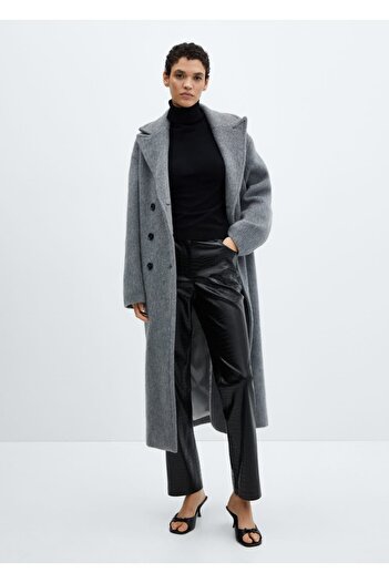 MANGO Woman Straight Cut Animal Pattern Trousers