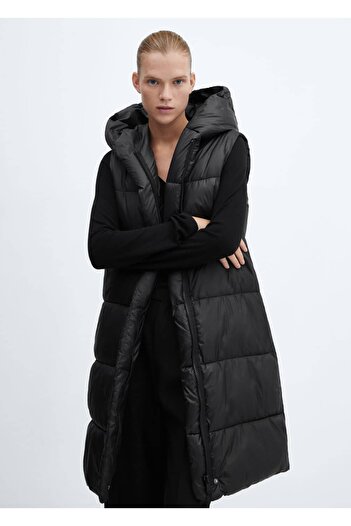 MANGO Woman Long Quilted Vest