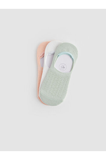 LC Waikiki Dream Green Self Patterned Women's Ballerina Socks 3 Pack