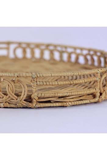 Mylamp Lantana 35x5 cm. Rattan Tepsi