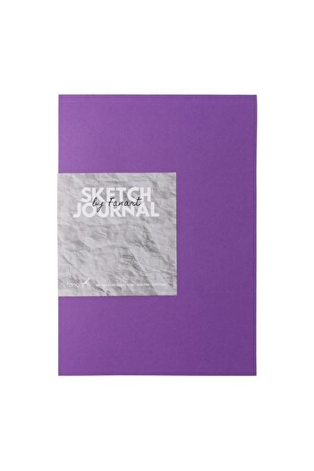 Fanart Sketch Journal (TWIN BOOK) A4 Stitched 110 gr Ivory Paper - Purple