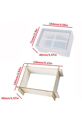 Rich Epoksi Silikon Kalıp - Bölmeli Kutu 104x71mm (427)