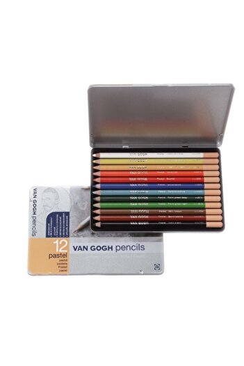 Talens Van Gogh Pastel Pencil 12 Colors Metal Box