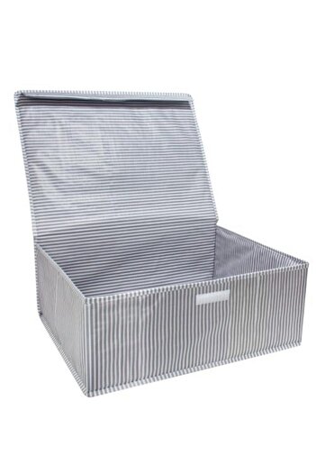 Silkyra 5 Adet - Kapaklı Çok Amaçlı Çamaşır-saklama-düzenleme Vb Hurç, Kutu - 50x40x19 - Baza Kutu - Gri