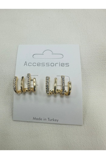 ÇELİKSİLVERTAKI Women's Multiple Zircon Stone Earrings