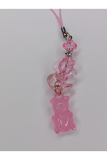 Hasyılmaz Jelibon Teddy Bear Phone Strap Bag Wallet Ornament Light Pink 011