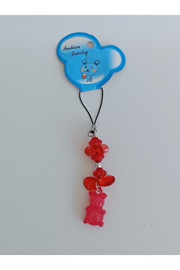 Hasyılmaz Red Jelibon Teddy Bear Phone Strap - Ornamental Wallet 001