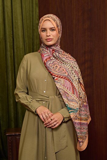 İpekhan Marrakech Collection Soft Shawl Salmon Red 3047-02
