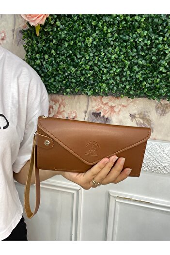 Baykuş Boutique Δερμάτινο γυναικείο πορτοφόλι με θήκη τηλεφώνου, θήκη μετρητών, βραχίονα καρπού, λουράκι χεριού