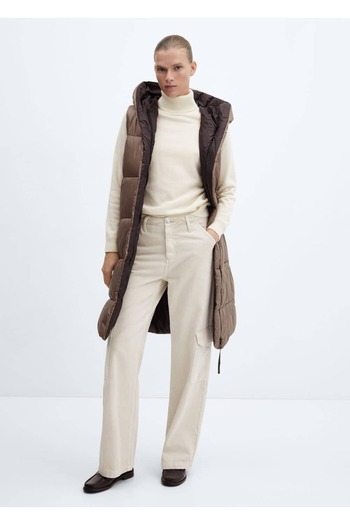 MANGO Woman Long Quilted Vest