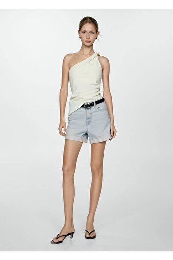 MANGO Woman Mom-fit denim şort
