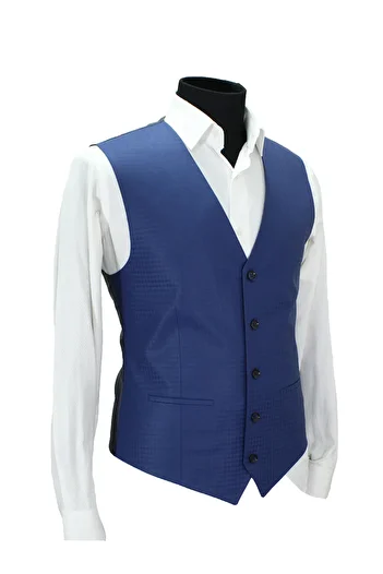 MENTOR REGALO Men's Vest V Neck Parlament Plaid 50655
