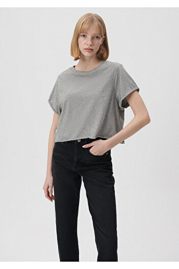 Mavi Gray Basic Crop T-Shirt Crop / Short Cut 168220-80018