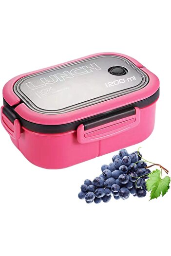 Busstier 1200ml 2 Layer Bento Lunch Box - Air Lock and Bpa Free, 6 Compartments