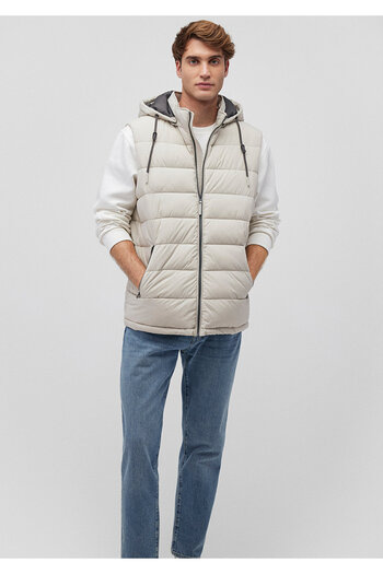 Mavi Hooded Beige Puffer Vest Regular Fit / Normal Cut 010442-70144