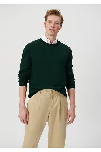 Mavi Crew Neck Green Sweater Regular Fit / Regular Cut0710137-85370