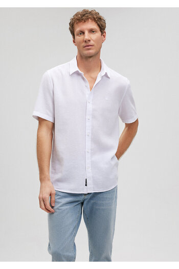 Mavi Men's Blue Short Sleeve Shirt - White0210842-620
