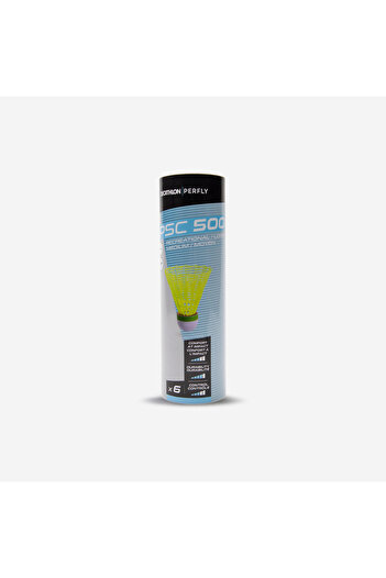 Decathlon Perfly Badminton Balls - Medium - Pack of 6 - Yellow - Psc 500