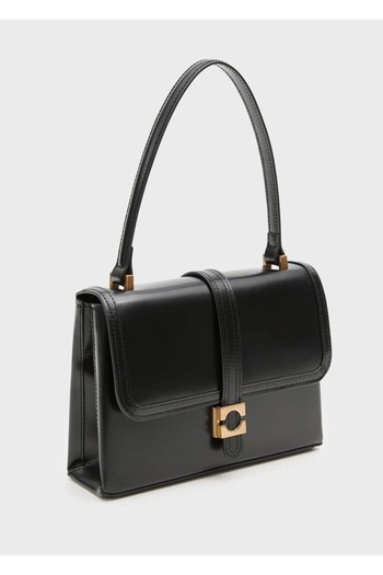 MANGO Woman 100% Leather Flap Bag