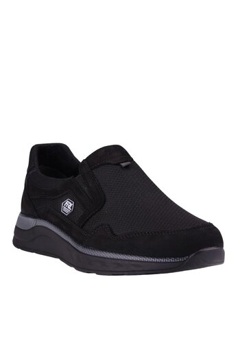 Forelli Hasbı 46005 Ανδρικά μαύρα παπούτσια Nubuck Comfort