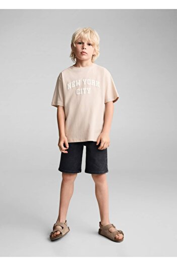 MANGO Kids Βαμβακερό μπλουζάκι με σχέδια