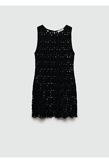 MANGO Woman Çiçekli dantel elbise